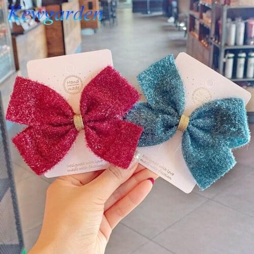 Kewgarden Bow childrens hairpin Girl Christmas tiara 4 pcs