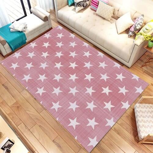 Star Pattern Carpet, Modern Rug, Area Rug, 3d Print Carpet, Non Slip Flor Carpet, Kids Room Rugs, Awesome Rugs, Pink Rug
