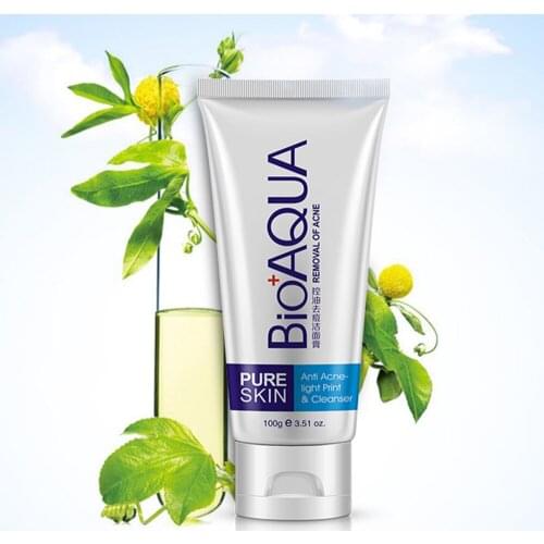 Bioaoua blackheads cleansing cream facial acne treatment face clean acne remover face care cleansing egg pore