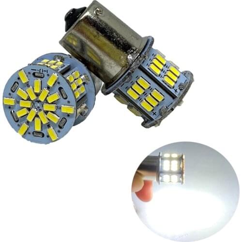 2pcs 1156 led BA15S P21W LED 1157 BAY15D led Bulbs 3014 54smd lamp For Turn Signal Light led brake light 12V super white bulb