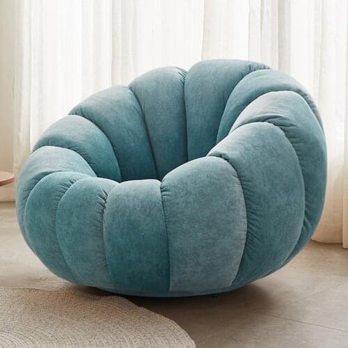 Lazy Sofa Pumpkin Chair Tatami Single Lamb Cashmere White Lovely Bedroom Balcony Leisure Small Sofa Chair Living Room Furniture