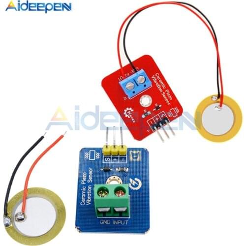 DC 3.3V 5V Ceramic Vibration Sensor Controller Module DIY Kit With 3 Pin Analog Output For Arduino DIY Kit
