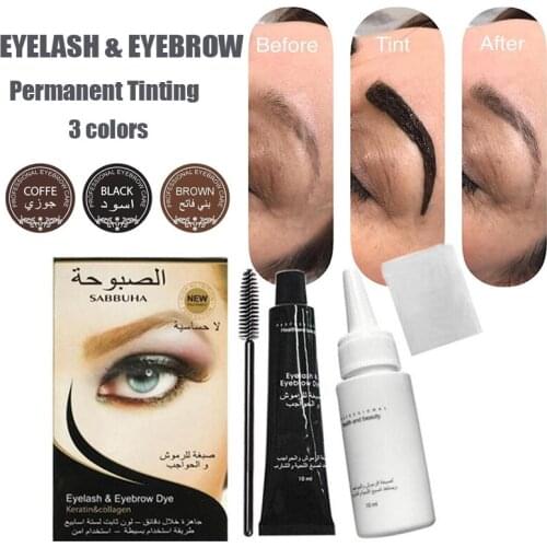 Eyelash & Brow Dye Tint Kit Cream Gel Permanent EyeBrow Tinting Thicker Natural Looking Brow