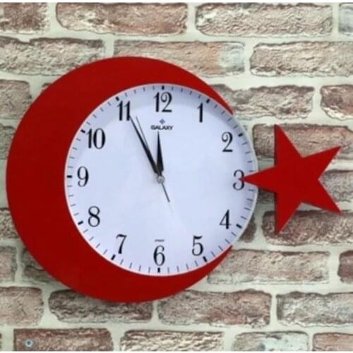 Galaxy Wall Clock Special Series Moon Star Red Silent Dial Mechanism Favorite Trend Outlets Popular Special Advantageous Summer Winter B