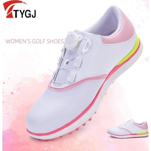 Pgm Golf Shoes For Woemn Anti-Slip Breathable Women Sports Shoe Rotating Buckle Golf Sneaker Waterproof Shoes D9108