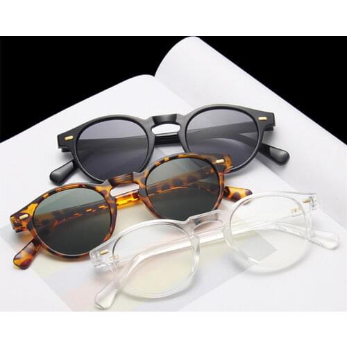 Fashion Oval Small Sun Glasses Clear Classic UV400 Glasses Trends Female Transparent Shades For Women Men Driver Goggles