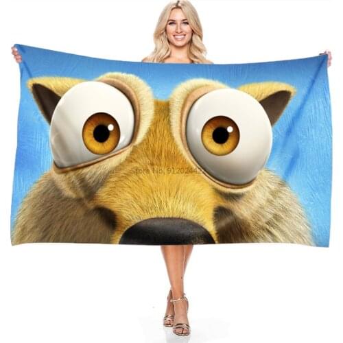 Ice Age Pattern 3d Digital Printing Beach Towel Microfiber Rectangular Bath Towels Bath Towels for Adult Children Gift 140x180cm