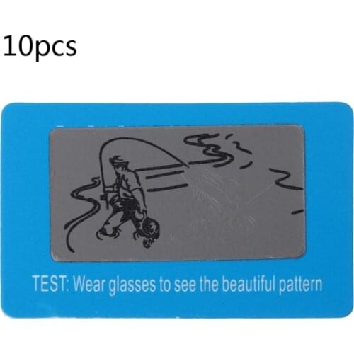 Q1FA 10pcs Sunglasses Polarized Test Card Shade Test Your Sunglasses Polarized Lens
