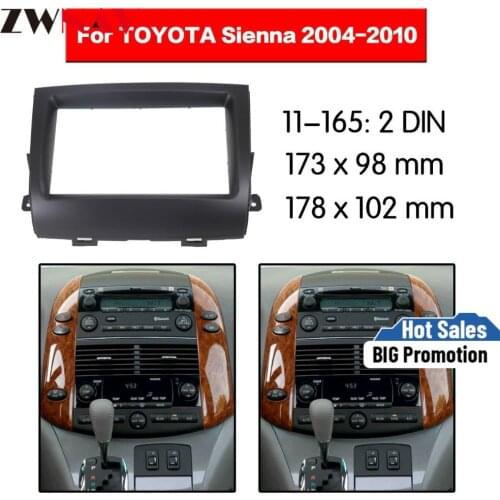 Car DVD Player frame For 2004-2010 Toyota Sienna 2DIN Auto Radio Multimedia NAVI fascia