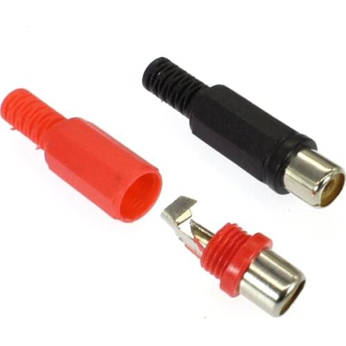 Connector RCA video Audio Connectors Female Welding Jack Cold Pressure Socket Electric Adapter DIY 50V 0.5A