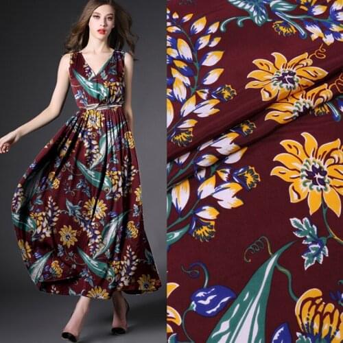 Mulberry Silk Crepe De Chine Fabric Skin-friendly Breathable Dress Shirt Harem Pants Dress Fabrics Home Textile Cloth