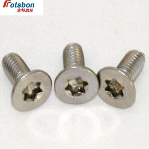 M2.5/M3 Hexalobular Socket Countersunk Flat Head Screws Vis 304 Stainless Steel Six-Lobe Screw Bolt Machine Socke Bolts ISO14581