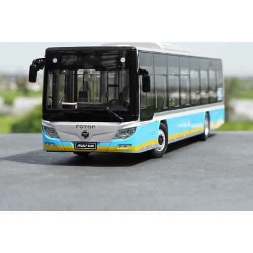 Diecast Alloy Car Model 1:36 Scale Original Foton Pure Electric Bus Collection Souvenir Ornaments Display Vehicle Toy Gifts