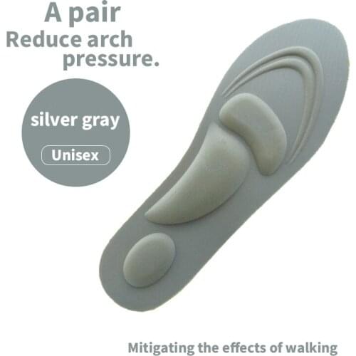 Women Men Insoles Lightweight Breathable 4D Shoe Pad Running Insert Suction Perspiration Sports Insole Soft Shoe Pads Casual