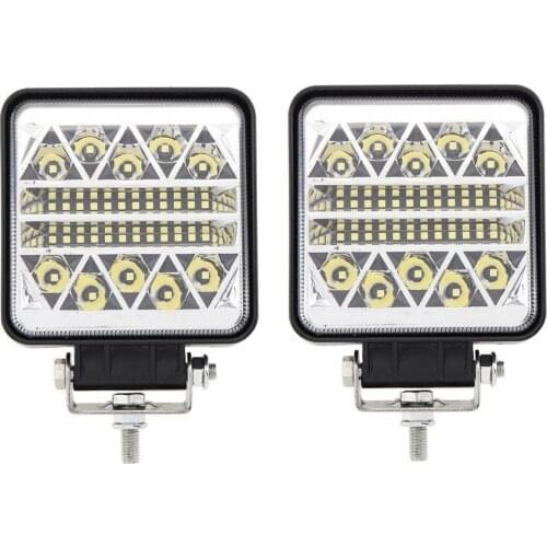 2Pcs 4inch 102W Square LED Work Light Bar Off Road 12V 24V Spot for Truck SUV 4WD 4x4 Boat ATV Jeep Tractor Fog Light