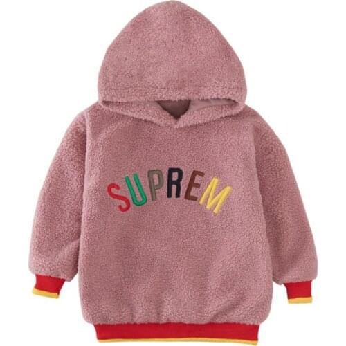 Girl sweater Girl autumn and winter fashion sweater Girl hooded windbreaker Girl coral velvet sweater Girl comfort sweater