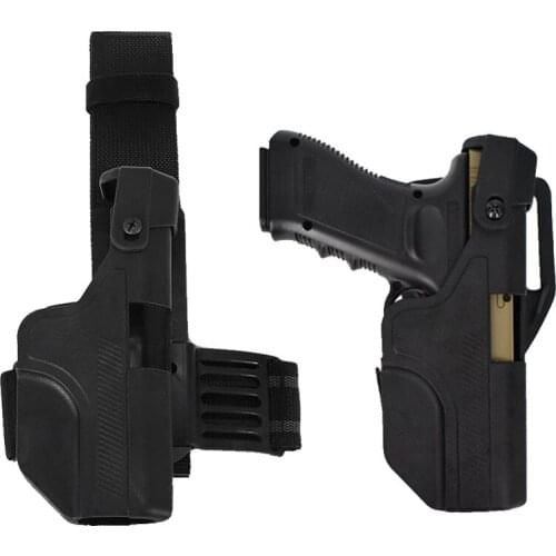 Tactical Gear Glock Belt / Leg Holster Quick Drop Right Hand Pistol Gun Holster For Glock 17 19 23 Hunting Accessories Gun Case