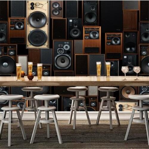 Wellyu Custom wallpaper European retro KTV sound speaker background wall wall papers home decor papier peint behang