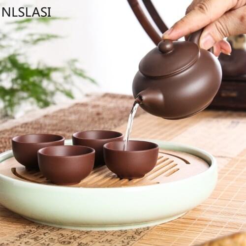 Yixing Zisha Tea Set One pot of four cups ore beauty Chinese Tea set Tea Set kettle Travel tea set Home Office Tea Set Drinkware