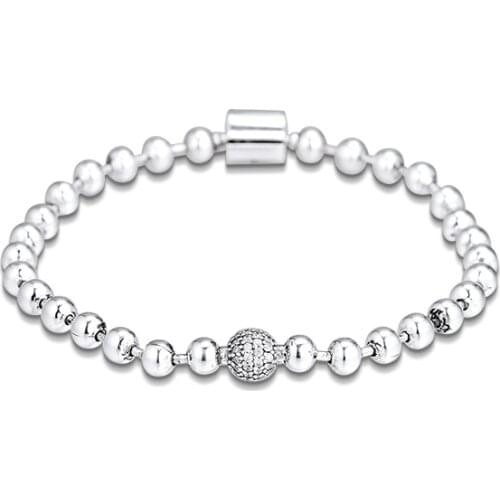 Beads & Pave Bracelets For Woman DIY Jewelry Making Sterling Silver Jewelry Beaded Chain Fashion Female Bracelets