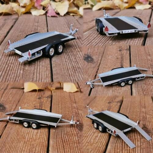 1:43 Alloy diecast Trailer Trailing plate model Used for car models Accessories Scene car frame DIY Miniature vine Scenario Show
