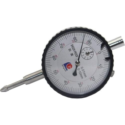 1PC Dial Indicator 0-10mm/ 0.01mm Accuracy Measurement Shockproof Test Dial Indicator Precision Tool Test Gauge