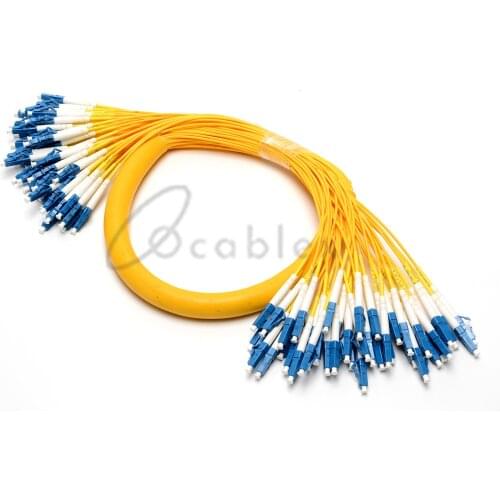 48 Cores SM Armored LC UPC-SC UPC 2.0mm Armored Bunch Pigtail Patch Cord Jumper Cable Single Mode Optic for Network Pigtail