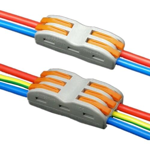 5pcs fast wire connectors AWG28~12 universal compact wiring electrical push-in Self-installing screw fixing hole terminal block