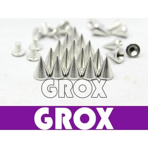 7mm*10mm Silver Conical Metal Screw Back Spike Studs Punk Rock Rivets Nailheads Free Shipping Wholesale High Quality