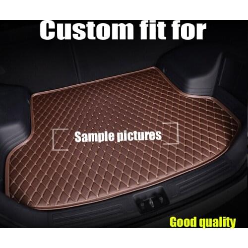 RKACLeather Car trunk mats for BMW 4 5 Serive F36 F33 F32 GT F18 F10 E60 E39 2009 2010 2011 2012 2013-2017 rear cargo liner mat