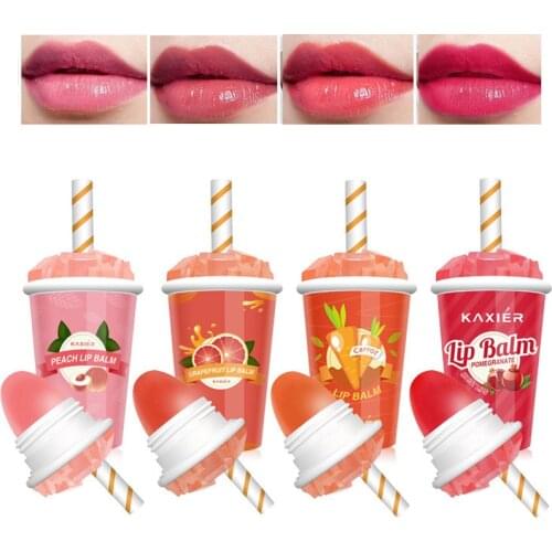 KAXIER 4 Colors Sweet Winter Lip Balm Ice Cream Lipstick Temperature Color Changed Moisturizing Korean Cosmetics Long Lasting