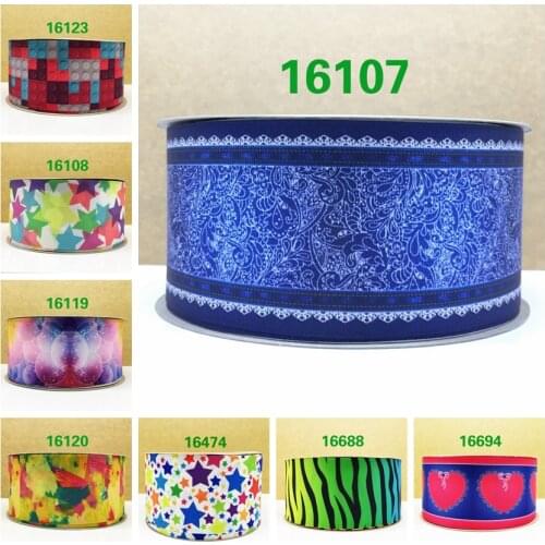 Free shipping 50 yard cartoon printed grosgrain ribbon 16797