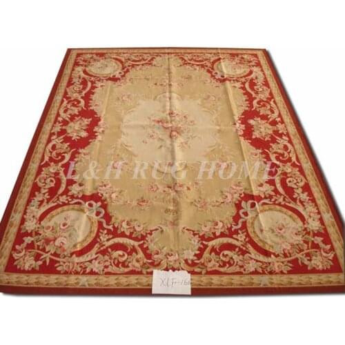Free Shipping 6'X9' French Aubusson Rug, 100% hand woven New Zealand woolen rug