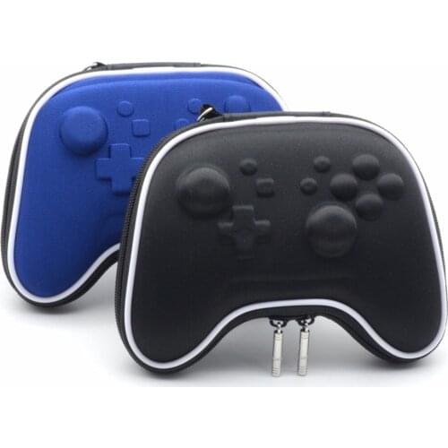 Handle travel carrying storage case EVA hard protective pouch bag for Nintendo Switch Pro Controller - Black&Blue