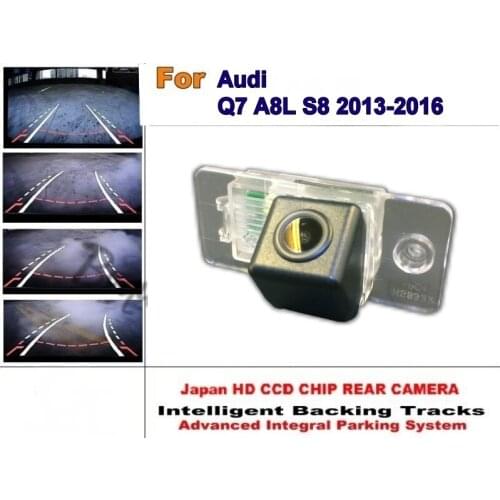 For Audi Q7 A8L S8 2013 2014 2015 2016 Intelligent Car Parking Camera / Dynamic Tragectory Rear View Camera CCD Night Vision