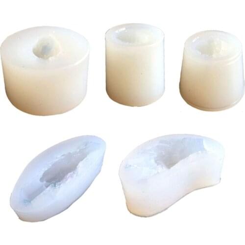 5 Shapes Natural Druzy Stone Quartz Rock Cluster Resin Mold Jewelry Making Tools Drop shipping