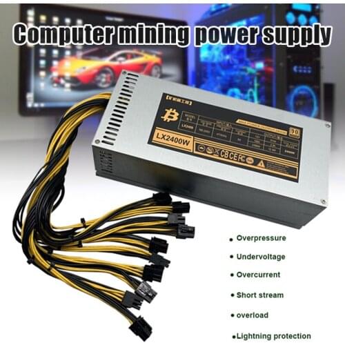 1600 to 3000W Mining Power Supply Miner Mining For ETH Rig Ethereum Miner S9 S7 L3+ DU55