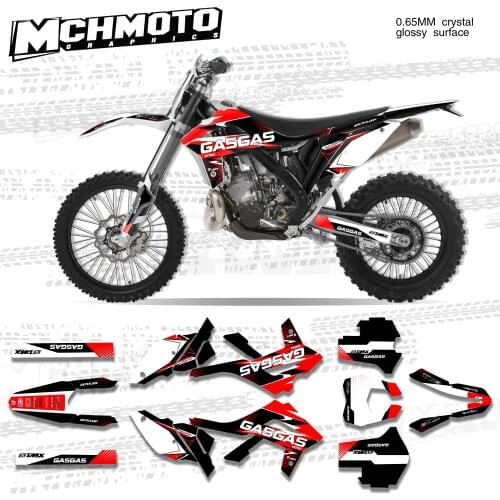 MCHMFG for Custom Team Graphics Backgrounds Decals Stickers Kit For GASGAS EC 2014 2015 2016 2017 Decals Stickers