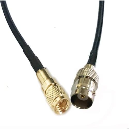 Microdot Compatible M5 Male to BNC Female 10-32 UNF Vibration Acceleration Sensor Test RG174 Cable 1/2/3/5/10M