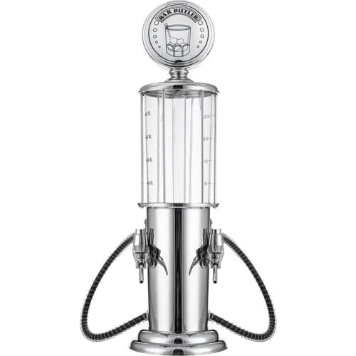 900ml Mini Beer Dispenser Machine Drinking Vessels Double Gun Pump Transparent Design Gas Station Bar Beer Kitchen Drinking Wine