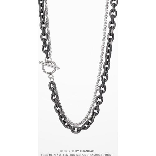 Top quality Lock Necklace Stainless Steel Mens Chain Hip Hop Jewelry Vintage Style Drop Shipping 2021 Cool Boy New Arrival