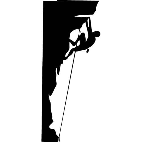 Mountain Adventure Rock Climbing Decals High Quality Car Decoration Personality Pvc Waterproof Decals Black/white, 16cm*7cm