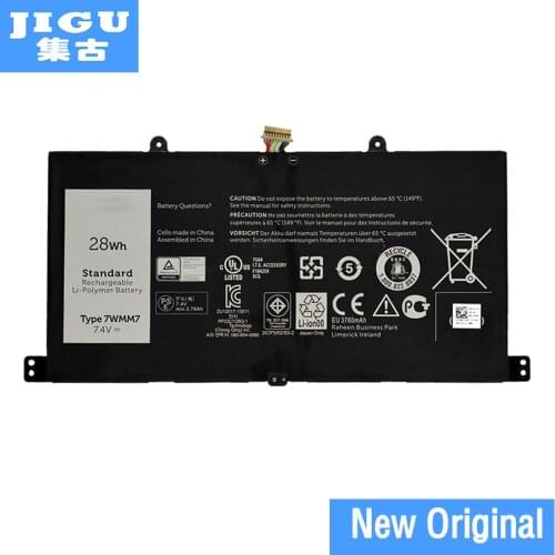 JIGU New Genuine 7.4V 28Wh For Dell Venue 11 Pro Keyboard Tablet Battery 7WMM7 CFC6C CP305193L1 D1R74