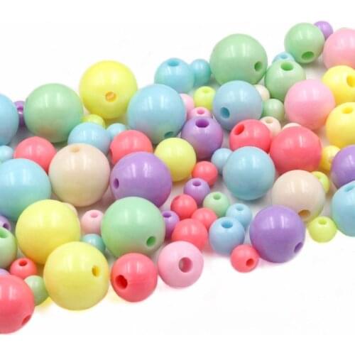 6-14mm mixed color diy handmade string pumping paper box loose beads tissue box acrylic beads jewelry accessories scattered bead