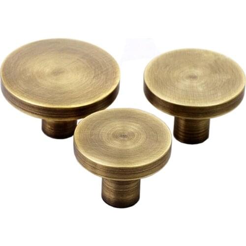 Free shipping Antique solid simple drawer knob furniture hardware wardrobe cabinet shoe door single hole handle round cone pull