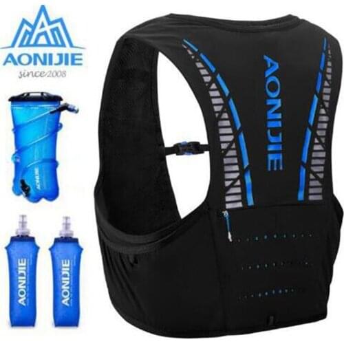 AONIJIE Men Women 5L Outdoor Running Backpack Hydration Vest Pack Cycling Water Bladder Running Race Marathon Hiking
