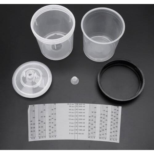 Paint Mixing PPS Type H/O Quick Hard Inner Lids 600ml Spray Gun