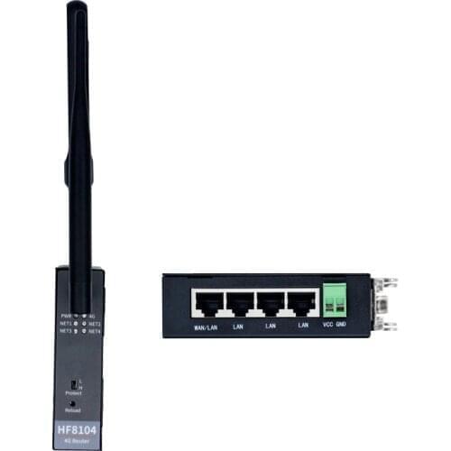 High Flying Official HF8104 4G/3G/GPRS 4 Ports RJ45 Linux System Industrial 4G Router Different Sub Model for All Over the World