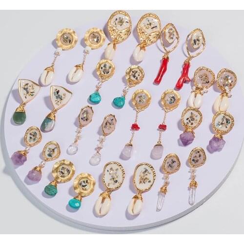 Stud Earrings Fashion Natural Shell Piercing Earrings Charm Earrings for Women