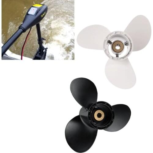 1 Pc Aluminum Boat Outboard Propeller for Suzuki 9.9-15HP Black 3 Blades 10 Spline Tooth 9 1/4 x 11
